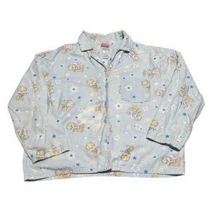 Vintage 2002 Looney Tunes Tweety Bird Button‎ Down Sleep Shirt Women’s Large